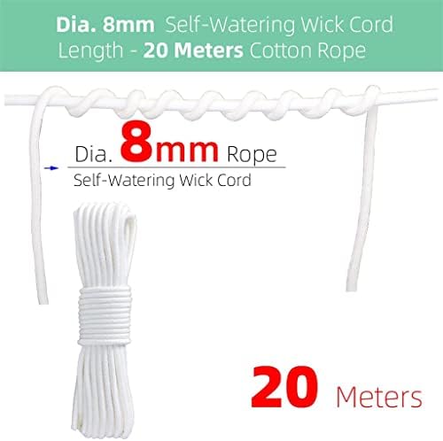 20m/65.62 Feet Self Watering Wick Cord, for Self-Watering Planter Pot DIY Vacation Automatic Watering Device System (Size : 8mmx20m) - Image 2