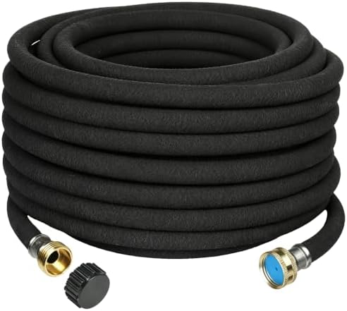 AMRITA Soaker Hose 5/8" 75FT 1 Pack Garden Drip Hoses Aluminum Couplings by AMRITA