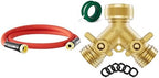 5/8" Hot/Cold Short Leader Garden Water Hose 5 ft+Heavy Duty Brass Garden Hose Splitter 2 Way by SPECILITE