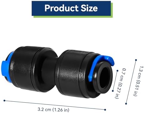 40 Pack 1/4" Drip Universal Straights Fitting Connectors,Quick Connect Universal Drip Irrigation Tubing Coupling Valve,Fitting for Sprinkler or System Parts & Connectors - Image 2