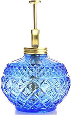 Plant Mister- Blue Color Glass Bottle & Brass Sprayer (Matt Gold) - Image 2