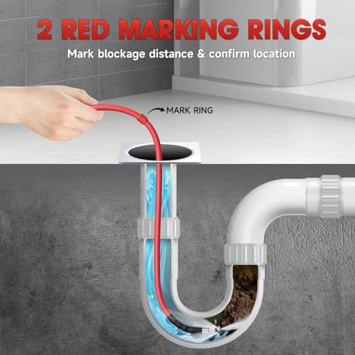 Sewer Jetter Kit for Pressure Washer – 50ft Water Jet Drain Cleaning Hose 5800PSI 1/4 Inch NPT Corner with Sewer Cleaning Tool High Pressure Nozzles and Spanner Waterproof Tape - Image 4