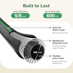 GreatBuddy 100 ft Garden Hose, Flexible Rubber Water Hose 5/8" - Image 2