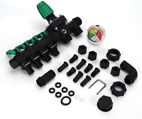 4 Way Hose Splitter Agricultural Sprayer, Agricultural Sprayer Control Shut Off Valve Water Splitter Hose Connector for Drip Irrigation Timers Garden Lawns Watering Separator Sets - Image 5