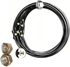 Greenhouse Mist Cooling Setup with Brass Nozzles and Black Tubing for Patio Borders, Plant Rows and Fan Wrap Use Line Brass Nozzle Mist Hose Fan - Image 6