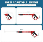 Pressure Washer Gun and Hose Kit, 50FT High Pressure Power Washer Hose with Spray Gun, Wand Extension, 5 Nozzle Tips, M22-14mm Fittings, 3600 PSI - Image 6