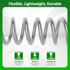 Metal Garden Hose 100ft,Flexible Stainless Steel Water Hose with 10-Function Nozzle,No-Kink,Lightweight for Yard,Outdoor,Lawn,Car - Image 3
