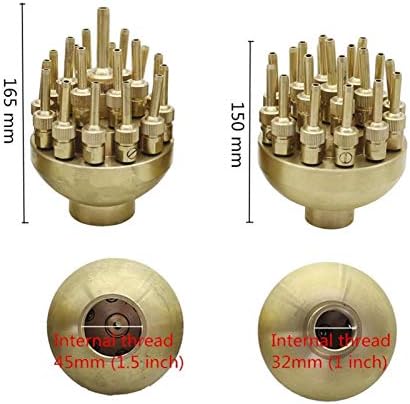 Xiaochen Lawn Irrigation Garden Watering 1" /1.5" Brass Adjustable Three-Layer Flower Fountain Nozzle Center Straight Direct Current Scattering Landscape Nozzle 1Pc (Color : 1 inch) - Image 3