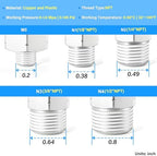 TAILONZ PNEUMATIC Elbow and Straight Combination 1/4 Inch Tube OD x 1/8 Inch NPT Thread Push to Connect Fittings PC-1/4-N1+PL-1/4-N1(Pack of 24) - Image 6