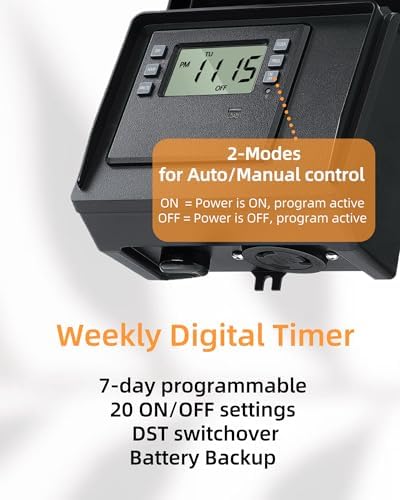 Digital Pool Pump Timer,Twist-Lock NEMA L5-20R - Image 5