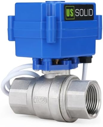 U.S. Solid Motorized Ball Valve- 3/4" Stainless Steel Ball Valve with Full Port, 9-24V AC/DC and 2 Wire Auto Return Setup, Normally Open - Image 6