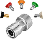Garden Hose to Pressure Washer Adapter Leak-Proof 3/4 GHT to 1/4 Quick by Unknown