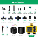 230FT Automatic Drip Irrigation System Kit with 2 Zone Sprinkler Timer - Image 6