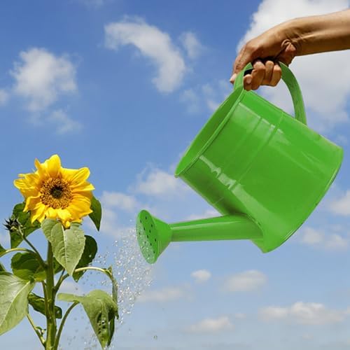 Metal Watering Can for Indoor 1L Garden Sprinkling with Ergonomic Handle Outdoor Care Tool (Green, One Size) - Image 4