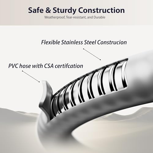 25 FT 1/2 Inch ID Natural Gas Hose with 1/2 Inch Female Flare x Male Quick Connect Plug, Low Pressure Gas Line for Generator, Grill, Patio Heater, Pizza Oven - Image 3