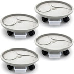 Beipoo 4 Packs 13 Inch Plant Caddy With Wheels and Drainage Tray - Round Flower Pot Mover, Garden Rolling Stand, Pallet Dolly for Heavy Duty Planter - Loading Capacity 110Lbs by Category