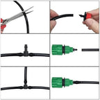 Garden supplies DIY 5-50m PVC Garden Watering Garden Hose 4/7mm Micro Irrigation Pipe Drip Watering Kits with Adjustable Drippers Nozzle(B-5M) - Image 5