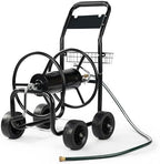 VINGLI 4-Wheel Garden Hose Reel Cart with Storage Basket, Portable Residential Hose Reel Cart, Lawn Watering, for Garden Backyard and Farm by VINGLI