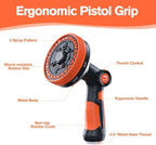 Rosy Earth Garden Hose Nozzle, 3.5" Ultra-Wide Metal Sprayer Orange 2PCS - Image 6