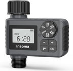 Water Timer, Digital Irrigation Controller System with Rain Delay/Manual Mode/Automatic, Programmable Hose Timers for Outdoor Garden Yard Lawn by Insoma