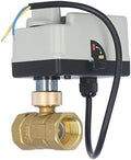 Motorized Ball Valve Brass Body ABS Shell 2 Way Normally Closed Electrical Ball Valve DC12 To 24V DN20 IP54 For Industrial Automation Control Systems by Hilitand