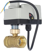 Motorized Ball Valve Brass Body ABS Shell 2 Way Normally Closed Electrical Ball Valve DC12 To 24V DN20 IP54 For Industrial Automation Control Systems by Hilitand