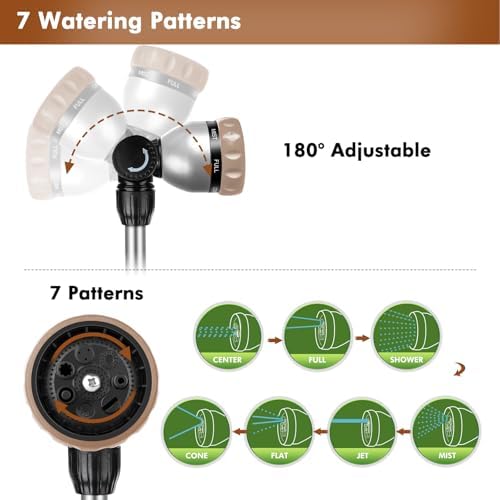 RESTMO Heavy Duty Metal Hose Wand, Watering Wand for Garden Hose - Image 2