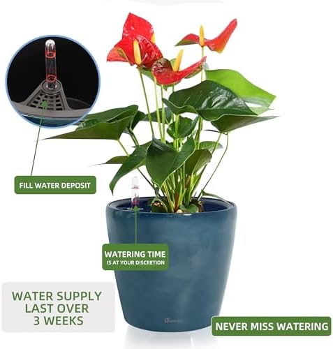 Dexceder 9x8 Self Watering Planter (Grayish Green Gradient) - Image 5