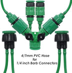 4/7mm Watering PVC Hose, for Garden 1/4inch Tubing Pipe 1/2'' and 3/4'' Connector Fit Plants Irrigation System Kit Greenhouse 5-50M (Color : 20M, Size : 1/4'') - Image 4