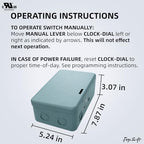 T104 24-Hour Heavy-Duty Mechanical Timer,40A DPST,208-240V Commercial Timer - Image 2