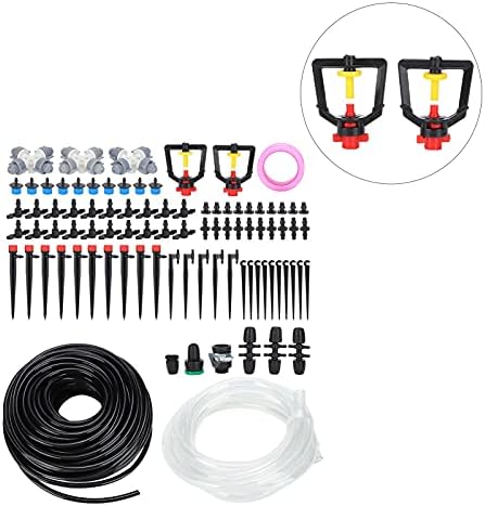 30m Drip Irrigation Kit, Garden Watering System with Tubing Hose Nozzles Valves and Drippers, Automatic Micro Sprinkler for Potted Plants Greenhouse Balcony - Image 4