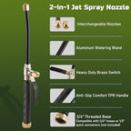 Lichamp Garden Hose Nozzle, 2-Pack High Pressure Water Spraying Wands - Image 2