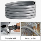 12M/39FT Garden Hose Set with Integrated Storage – 14mm Diameter Flexible Plastic Water Hose with Multi-Pattern Spray Nozzle for Lawn Irrigation, Yard Watering, and Outdoor Plant Care,Black - Image 3