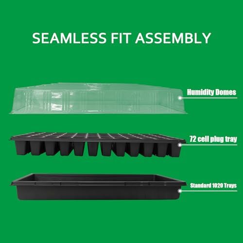 RooTrimmer Plant Growing Nursery, Standard 1020 Trays Plastic Sturdy Farmer Self Seedling Tray for Microgreens Indoor Nursery Pots Transplantation (5-Pack, 21.6"×11.2", 2.52" Deep, no Holes) - Image 4