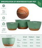 montresor 8/10/12 Inch Self Watering Hanging Planters for Outdoor/Indoor - Image 3