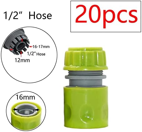 Adapter Plug Quick Coupling Hose Tube Connector Repair Connection Irrigation Nipple Garden Tools 20Pcs (Color : F) - Image 2