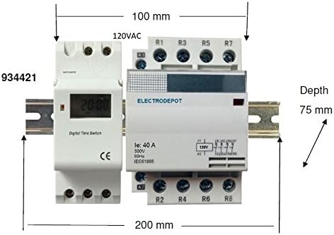 Electrodepot 50 Amp 4 Pole 7 Day, 24 Hrs Programmable Timer 220/240V Control Time Switch - Image 2