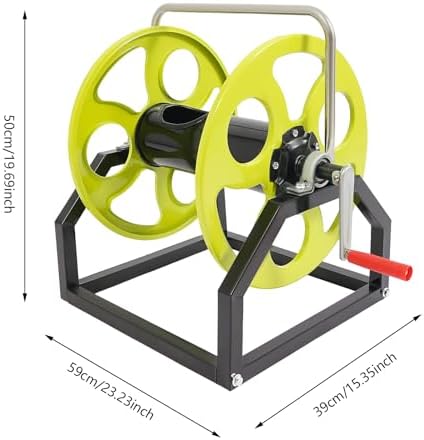 Garden Hose Reel, Metal Hose Reel, for 328.1 Feet of Standard 0.55-Inch Garden Hose, Wall/Floor Mount Metal Hose Reel（Hose not included), for Home, Gardening, Etc - Image 6