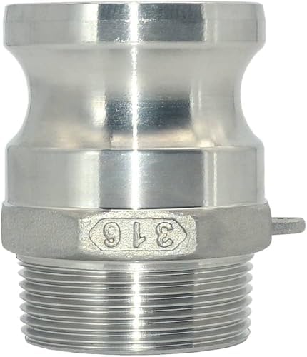 2" Male Camlock x 2" Male NPT Adapter - Stainless Steel 316 Type F - Industrial Grade, Durable, Corrosion Resistant, Quick Connect Fitting - Image 3