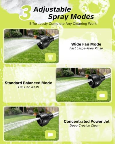 SEESE Car Wash Foam Gun: Foam Cannon for Garden Hose with High Pressure Nozzle & 3 Spray Modes - Suitable for Washing Cars, Trucks, SUVs, Motorcycles, RVs - Image 4
