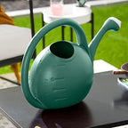2-Gallon Premium Plastic Rosette Watering Can - The HC Companies 11"x21"x13.75" in Evergreen Color - Image 3