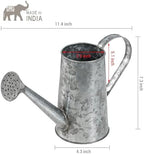 MyGift 5 Inch Mini Rustic Galvanized Metal Decorative Vase in Vintage Style Watering Can Design for Dried Flowers and Artificial Plants - Handcrafted in India (Pack of 2) - Image 3