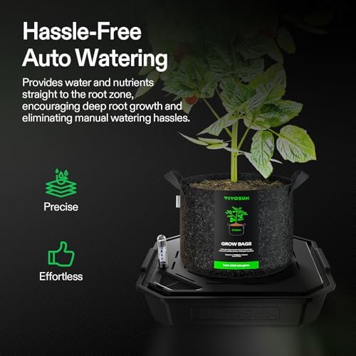 VIVOSUN 4-Pack FlexFeed Self-Watering Pots with Grow Bags, Auto Irrigation - Image 2