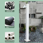 Outdoor Stainless Steel Garden Water Faucet Stand, Decorative Hose Holder & Fountain Dispenser for Irrigation and Washing, 60x13CM Garden Feature - Image 3