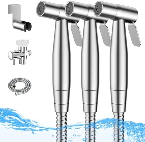 Arofa 3 Pack Handheld Bidet Sprayer for Toilet, Adjustable Water Pressure by AROFA