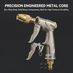 Garden hose nozzle spray, heavy metal high-pressure water gun, rotating can obtain different types of spray, watering plants and lawn, car washing, yard and pets (Short nozzle quick connection) - Image 4