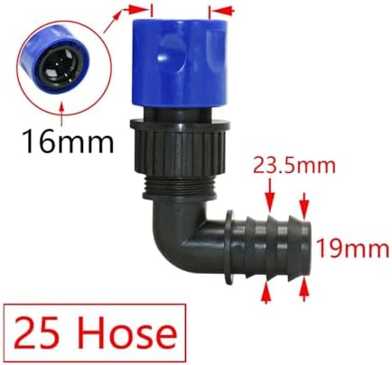 Ship accessories Quick Connector Nipple EURO 3/4'' Threaded Barb Adapter for 4/8/16/20/25/32mm PE Hose Pipe Garden Drip Irrigation Watering Irrigation accessories(Clear) - Image 2