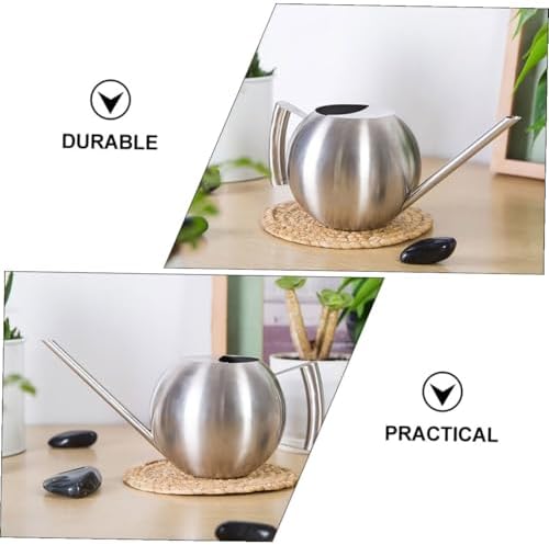 Lurrose Stainless Steel Watering Pot Long Spout Indoor Outdoor Gardening Kettle Plant Water Bottle with Ergonomic Handle and Opening for Succulents and Bonsai - Image 6