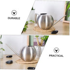 Lurrose Stainless Steel Watering Pot Long Spout Indoor Outdoor Gardening Kettle Plant Water Bottle with Ergonomic Handle and Opening for Succulents and Bonsai - Image 6