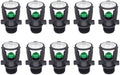 1/2-inch External Thread Automatic Rotating Spray Head, 360-Degree Mini Drip Irrigation Nozzle, for Lawn and Garden Irrigation, Green (10PCS, A) by Unknown